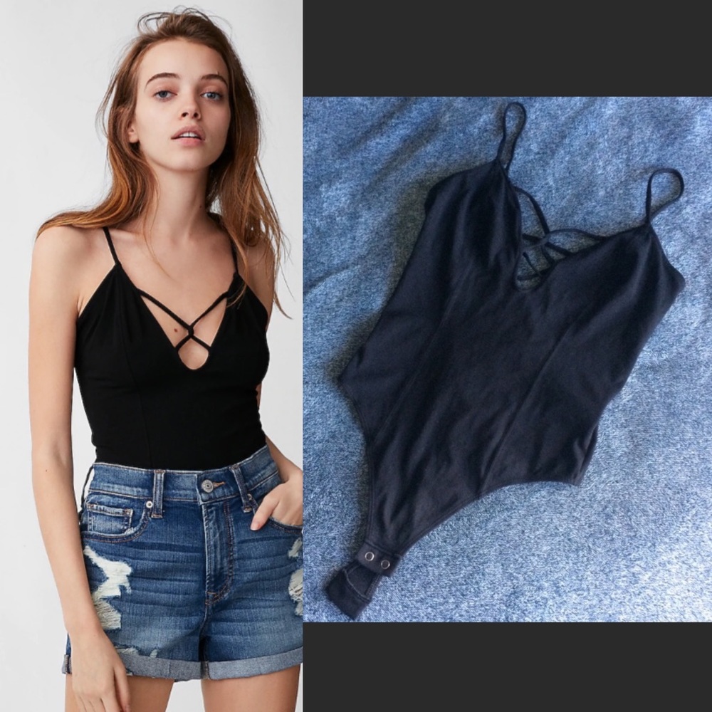 Express One Eleven Strappy Thong Bodysuit